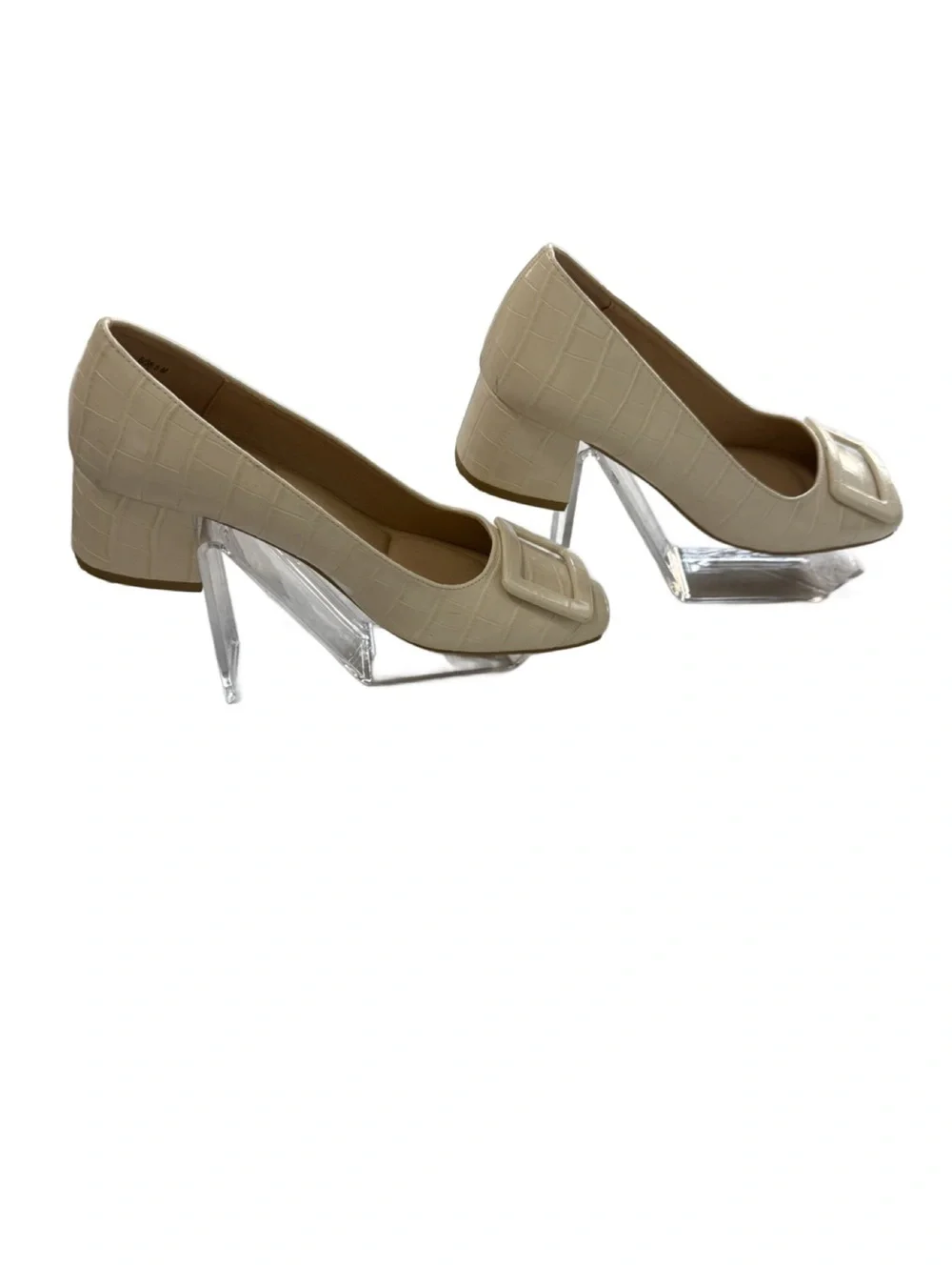 CL bu Chinese Laundry Cream Bog Ben Block Heel. 6M